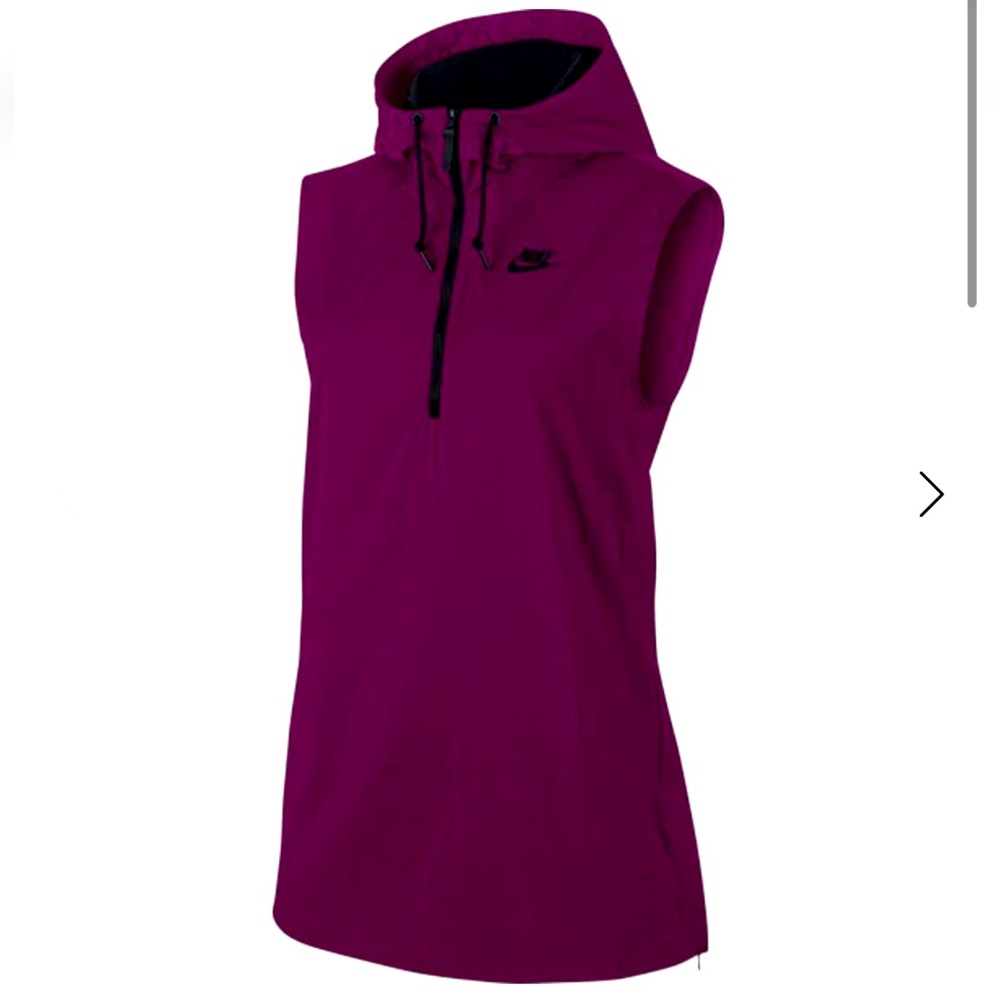 NIKE Tech Hypermesh packable womens medium hooded vest jacket